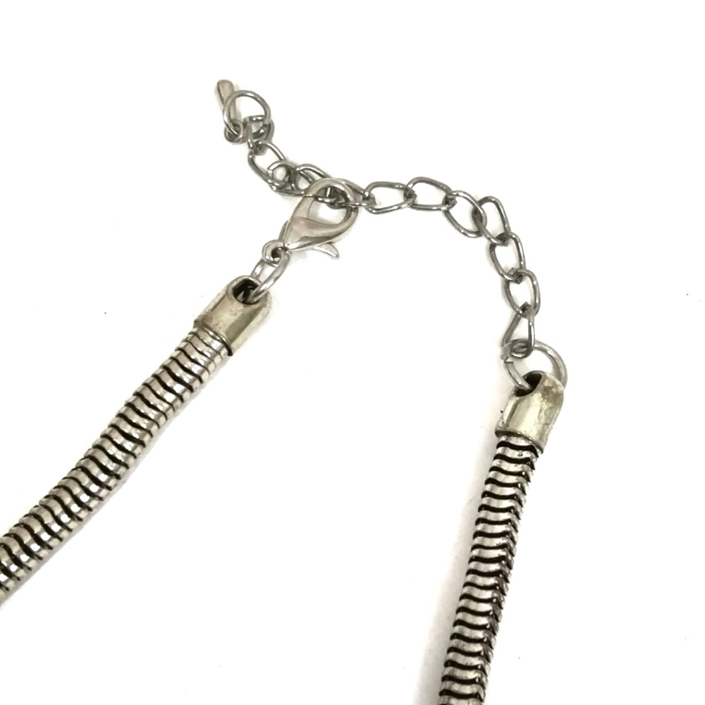 Three Piece Silver Statement Necklace - image 5